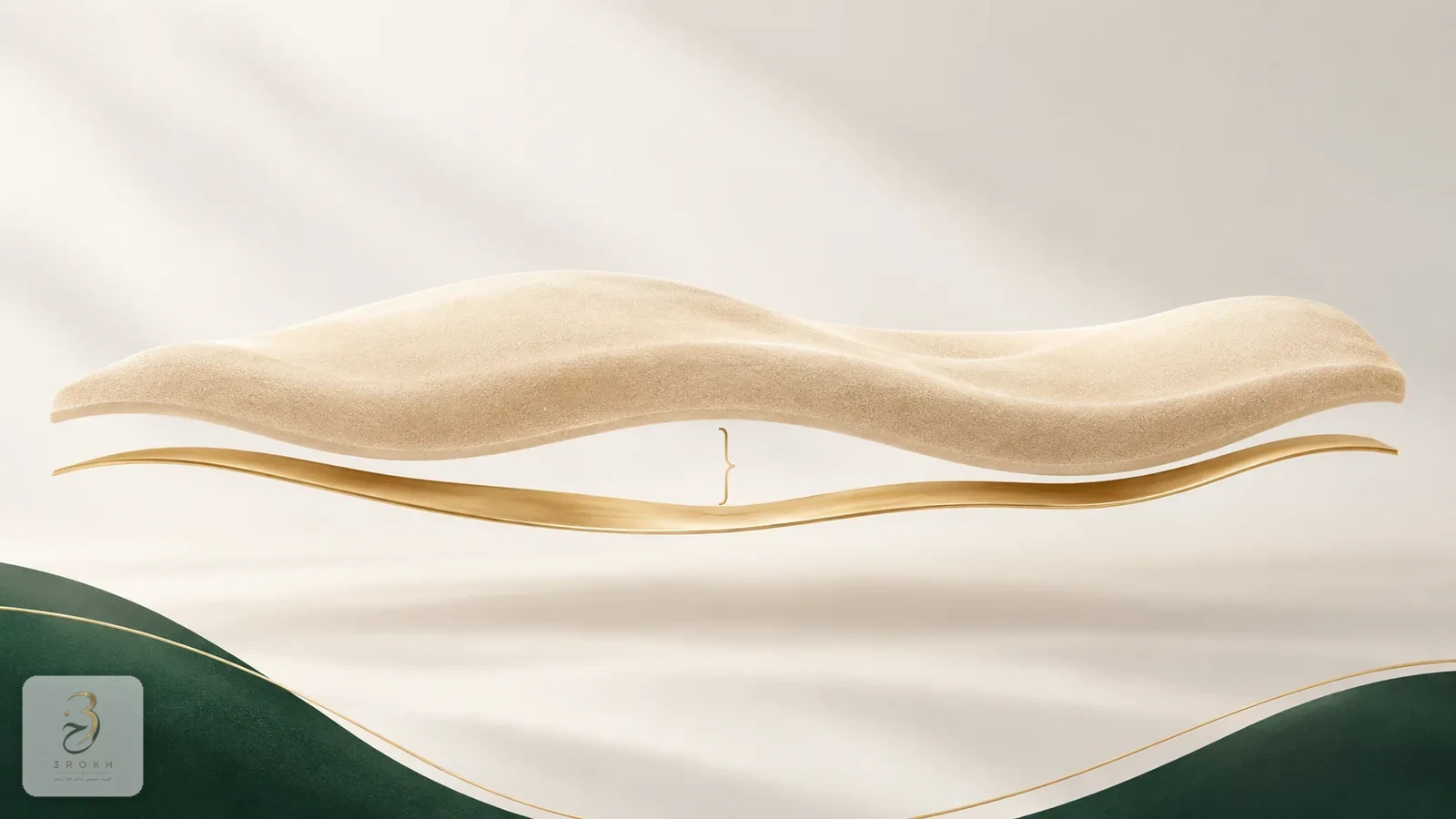 Two stacked layers: a thick soft upper one and a thin firm lower one, representing soft-tissue envelope and underlying structure