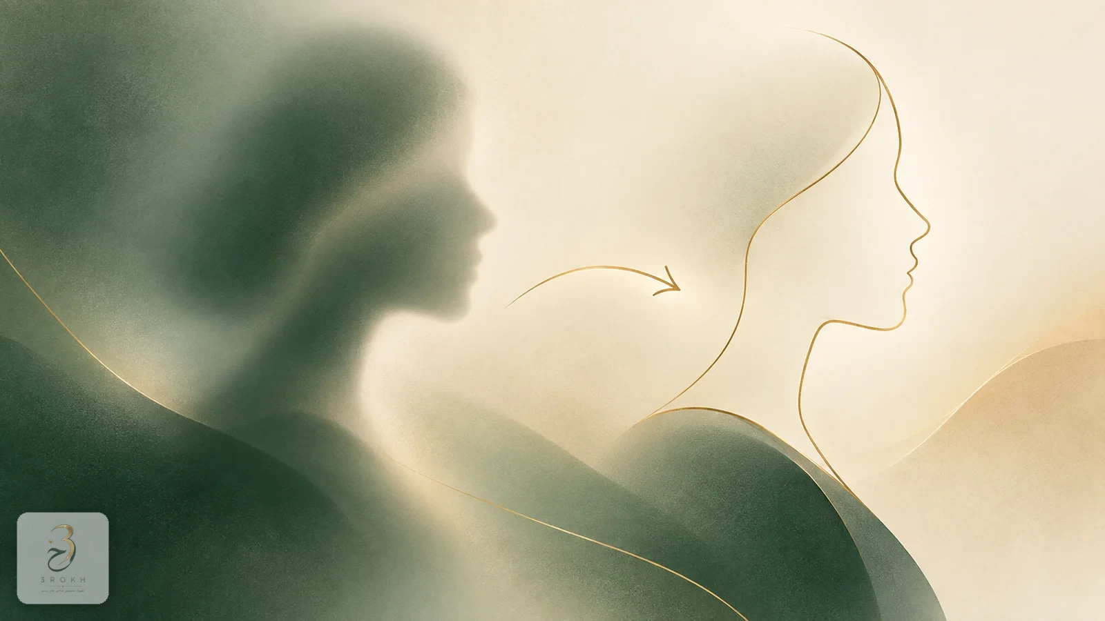 A softly blurred contour beside a crisp gold contour, representing realistic expectations of definition