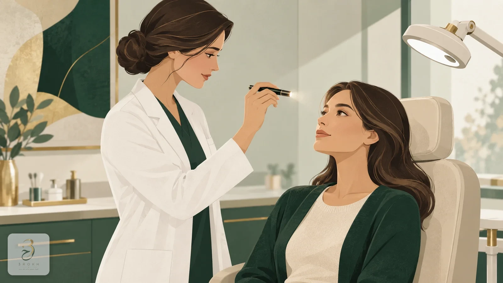 معاینهٔ پلک پایین و بررسی سلامت چشم پیش از تصمیم‌گیری