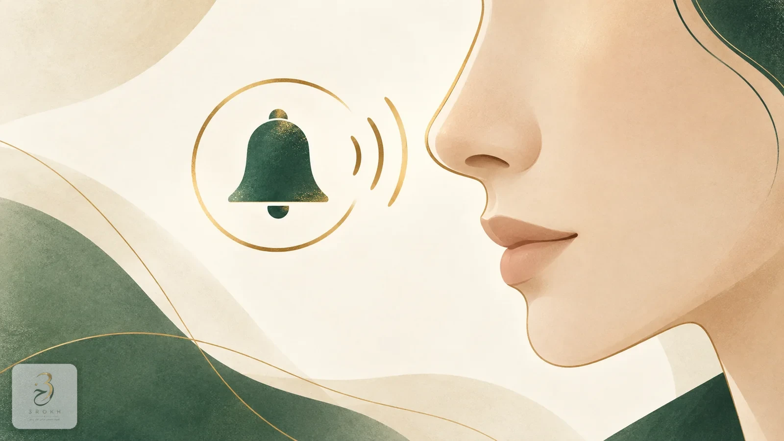 A calm alert-bell symbol beside a simple nose profile, representing symptoms that need urgent attention
