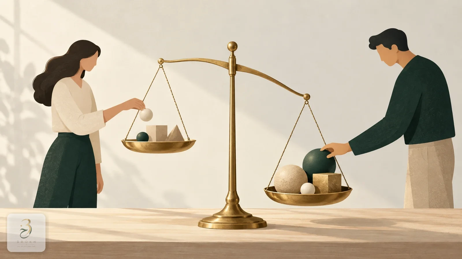 ميزان مجرد يزن عدة عوامل مختلفة بعضها ببعض ويرمز إلى العوامل التي تحدد رقم الجراحة