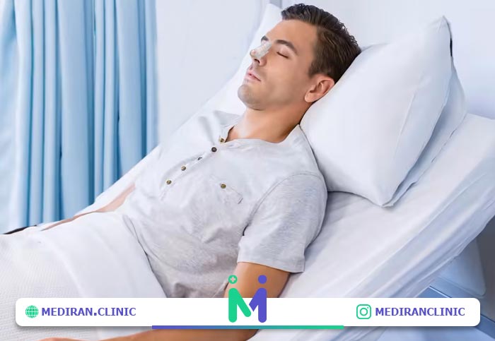 نحوه خوابیدن بعد عمل بینی